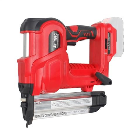 Sparachiodi Elettrica, Cucitrice elettrica for chiodatrice a batteria con chiodi da 200 pezzi da 32 mm e 200 pezzi da 50 mm for pistola for chiodatura elettrica con batteria al litio(Rot)