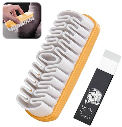 Suede Cleaner Cepillo Ante Zapatos, Juego de 2 Cepillo para Zapatos de Ante con Borrador de Limpieza, Cepillo para Limpiar Zapatos de Ante para Limpieza Protegiendo Todos los Cueros, Ante, Gamuza.