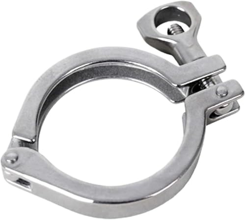 Hose Clamps, Stainless Steel Clamp 1.5 2 Clover Ferrule Water Pipe Quick-Release Metal Nipple Clamps(1pc,4 Inch - K 119)