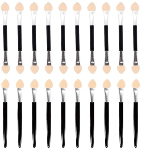 TRKETK 40 Piezas Brocha para Sombra de Ojos Cepillo Aplicador de Esponja de Doble Cara Imprimación de Sombra Brocha para Maquillaje de Ojos Para Mujeres Maquillaje Principiantes