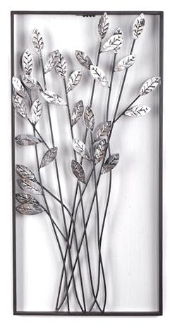 DESIGN DELIGHTS EINZIGARTIGE WANDDEKO ZWEIGE | Metall, 62 cm, silber/braun | Wanddekoration Blumen