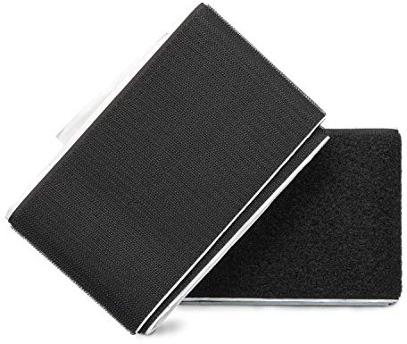 ZADAWERK® Klettverschluss - 100 mm x 100 cm - Schwarz - Klettband selbstklebend - verbinden von Komponenten - je 1 Meter Flauschband und Hakenband