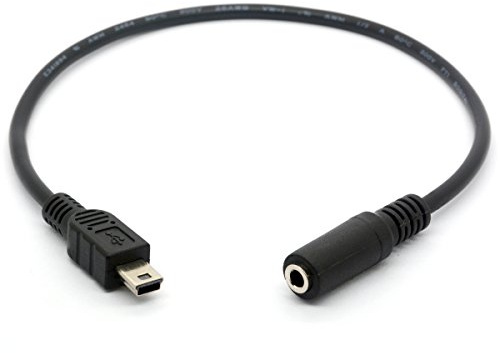 OpenII Mini-USB-Stecker auf 3,5 mm Buchse, Kabel-Adapter für aktive Clip-Mikrofone für Kamera GoPro HERO3, HERO3+ & HERO4
