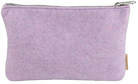 BIOZOYG Jette PET Kosmetiktasche I Make-up Filz Mäppchen mit Reißverschluss I PET Recycling Filz Magnolie