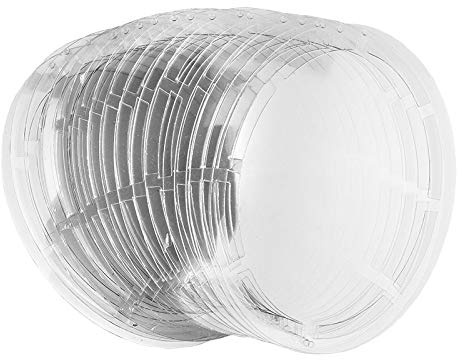 Ideen mit Herz Windradfolien-Scheiben | Transparent-Folie | Mobile-Folie | transparent | ausgestanzte Motive mit Loch für Aufhängung | 0,5 mm | 20 Stück (Oval | 17cm x 12,6cm)