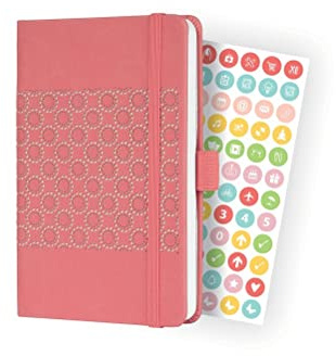 SIGEL J2202 Wochenkalender Jolie 2022 - ca. A6 - rose - Hardcover - 174 Seiten - mit vielen Infos und praktischen Stickern - FSC-zertifiziert - Terminplaner