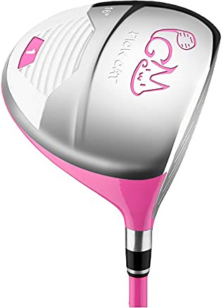 Golf Wood Driver Kids 1# Palos de Golf Varilla Madera Palo de Golf Fairway Woods Junior Golf Putter 33 '' - 37 '' para niñas de 3 a 12 años Niños (Pink,for Age 6-8)