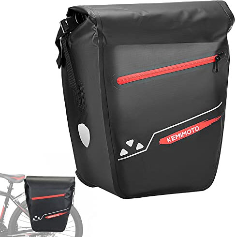 KEMIMOTO Fahrradtaschen für Gepäckträger 30L, 100% wasserdichte Gepäckträgertaschen, Fahrrad Sitztasche für Rennrad, E-Bike und MTB, Fahradtaschen hinten Gepäckträger