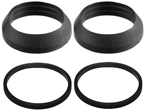 Trap Inlet/Outlet Rubber Washer Set – 1½ & 1¼ Tapered + Flat Washers for Sink, Basin, Bath, Kitchen Drain & Plumbing Trap Fittings – 4-Pack Leak Seal Gasket Kit