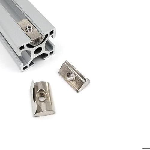 20X M3 M4 M5 M6 M8 M10 T-Form Block Gleitmutter Hammer Federkugel für 20 30 40 45 Serie Aluminiumprofil Extrusionsschlitz Track-45 Serie M4, Splittermutter