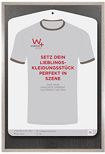 walther design Bilderrahmen grau 60 x 90 cm Trikotrahmen mit Kunstglas, Stockholm EA690D
