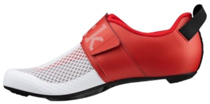 Fizik Transiro Hydra, Highly Breathable Triathlon Innovative Shoes, White/Metallic Red, 11.5-12