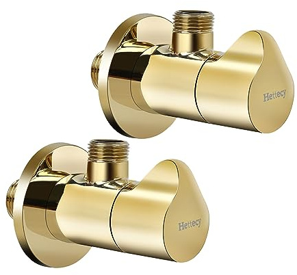 Angle Valve NPT 1/2'' Inlet x 3/8'' Outlet Quarter Turn Handle Angle Stop Valve Water Shut Off Valve for Faucet/Toilet Valve National (American) Pipe Thread