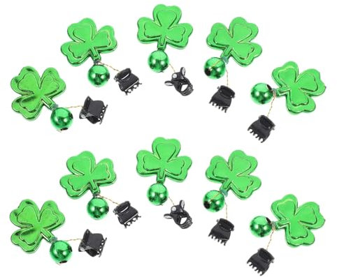 TOPBATHY 20 STK Gesichtszubehör St. Patricks Day Shamrocks Ornament Gründekor Accessoires für Männer Gesichtshaarkugeln Bart Dekoration Möbel Anhänger Applikation aus Holz