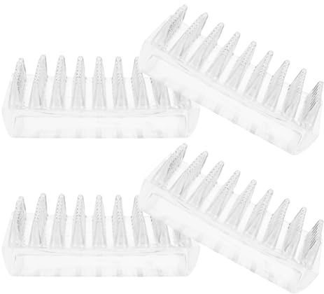 4PCS Square Spiked Carpet Protectors,2.1Inch Carpet Protector Cups Clear Floor Saver Pads for Sofas Chairs Tables Cabinet Bed