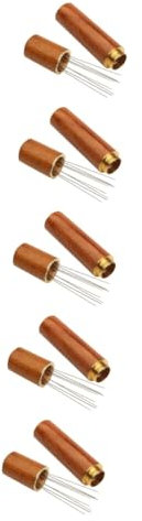 Gadpiparty 5pezzi Espresso Stirrer Needle Type Strumento Per Distribuire e Mescolare Caffè Con Manico Legno Include Supporto Per Riporre Design Pratico e Semplice Per Caffè