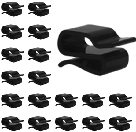 WYAN Clips Cable 60 Pièces, Attache Cable, Accroche Guirlande, pour le Cable Management, Décorations Suspendues de Noël, Lumière Féerique, Fixation Guirlande Exterieur