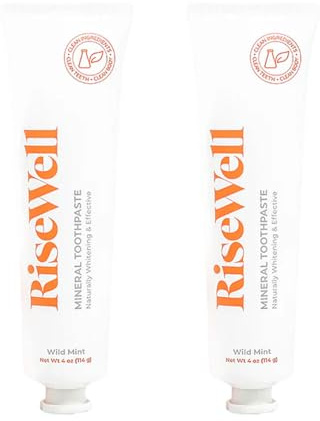 Risewell remineraliserande hydroxiapatit naturlig tvåpack tandkräm – fluorid, paraben och SLS-fri
