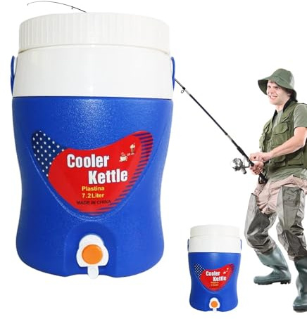 Distributore di acqua più fresco sportivo, distributore di acqua isolata,Dispenser di acqua ghiacciata con spina di pesce | Caraffa di raffreddamento per, bere brocca con manico per il commercio di