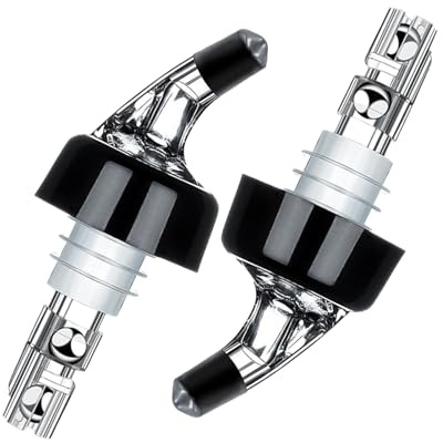 gifyym 2 Pack Bottle Pouring for Spirits - Control Cap 30 ml Wine Dispenser | Stainless Steel Silicone Stopper for Whisky Cocktail | Bottle Filling Sports Tool | Portable Kitchen Drink Accessories