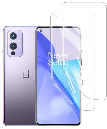 HYVICYROT Pellicola Protettiva per OnePlus 9 in Idrogel, 2 Pezzi HD Trasparente Morbido TPU Protezioni Schermo [Non Vetro Temperato][Clear HD] [Alta Sensibilità]