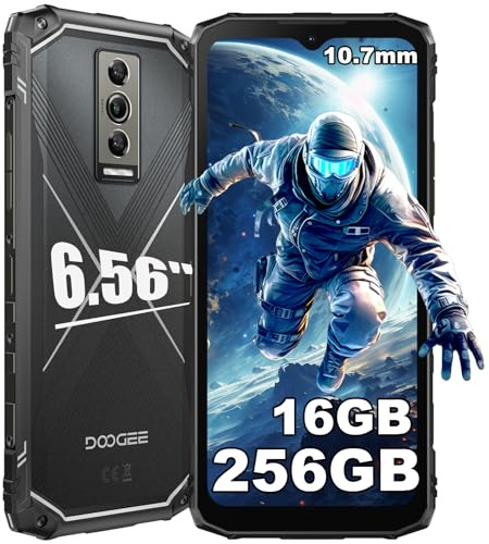 DOOGEE Blade 10 Pro 2025 Outdoor Smartphone 256GB+16GB(2TB) Outdoor Handy Ohne Vertrag, 6.56'' HD+, 50MP+8MP Kamera 5150mAh Baustellenhandy, 3 Card Slot/IP68/69K/NFC/Face ID/OTG
