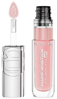 L'Oréal Paris - Huile à Lèvres Hyaluron Lip Oil PH - Gloss Non Collant - Texture Légère - Acide Hyaluronique Repulpant et Hydratant - Formule Réagissant au pH - Plump Ambition - Teinte : Rose
