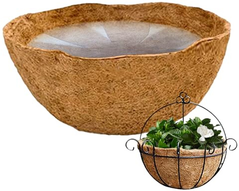 Fodere per vasi da fiori in cocco, Fodera in fibra di cocco - Rivestimento sostitutivo per fioriera da parete in fibra di - Fodera in resistente e spessa, sottopentola per casa, balcone, g