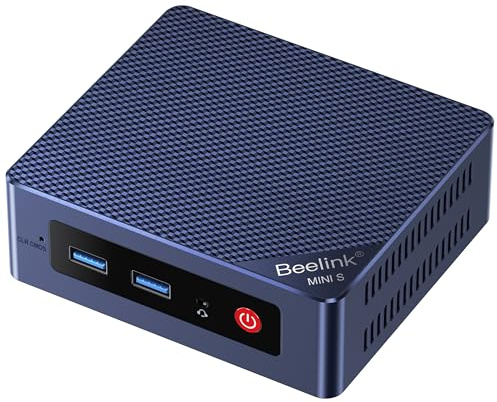 Beelink N95 Mini PC, Mini S12 Intel Alder Lake-N95 (up to 3.4GHz), 16GB DDR4 500GB M.2 SSD Mini Computer Computer, Support 4K@60Hz Dual HDMI Display, 1000Mbps LAN, USB3.2