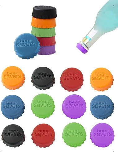 SanKristo 18 Pezzi Tappi Bottiglie Silicone Birra Vino Set, Riutilizzabile Tappo Colore Bottiglie Freschi Chiusura Tappi Universali per Birra Champagne Vino Acqua Bevande Succo di Frutta e Vetro