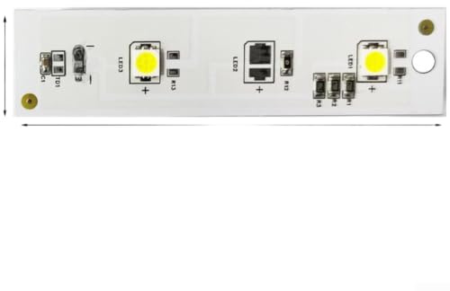 Para Samsung Frigorífico Tira de Luz DA41-00754B 12V LED Barra de repuesto para BCD Serie Refrigerador Módulo de iluminación interior 8x2cm Amarillo