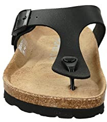 Rohde Damen, Frauen, Zehentrenner, Sandalen,Sommerschuhe,Sommersandalen,zehenkneifer,flip Flops,Sandaletten,bequem,leicht,SCHWARZ,37 EU / 4 UK