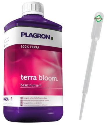 Plagron Terra Bloom 10 litros - Crecer Cultivo de interior Abono de interior Fase de floración Abono orgánico líquido Pepinos