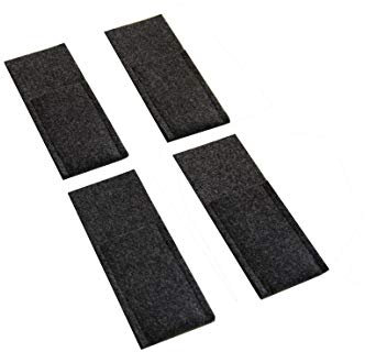Sensalux Tischdekoration aus Filz, 4X Bestecktaschen Anthrazit-meliert
