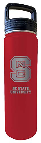 R and R Imports NC State Wolfpack Trinkflasche mit Gravur, doppelwandig, Edelstahl, 900 ml, Rot