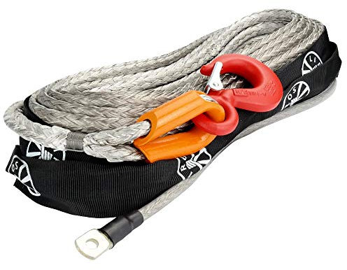 Liros Offroad Windenseil Dyneema 8mm 40m Bruchlast 1,6t für 4,3t Winde Seilwinde mit Schutzschlauch