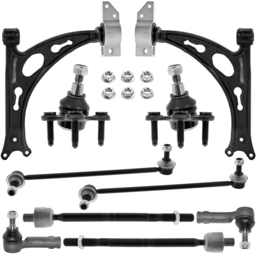 Set di bracci trasversali anteriori adatti per Audi A3 8P 8PA, giunto di supporto, asta di accoppiamento, 10 pezzi