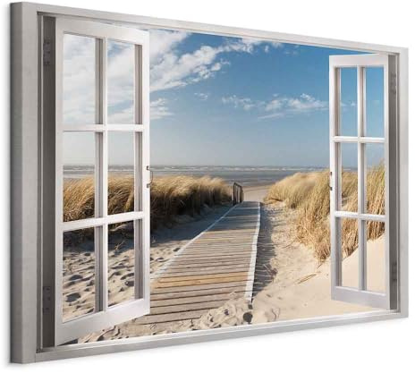 murando - Akustikbild Strand Landschaft Natur, 90x60 cm, 1-teilig, Büro | Verbessert Raumakustik, reduziert Hall, ideal fürs Büro oder Wohnzimmer, hochwertige Verarbeitung, schnelle Montage, stilvoll