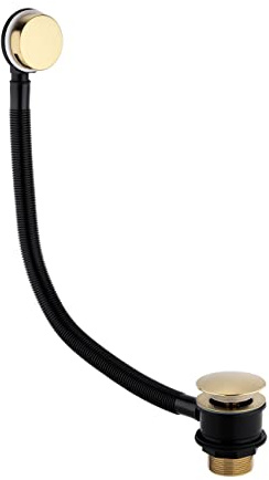 Conjunto de Desagüe y Desbordamiento para Bañera de Latón Cepillado: Bañera con Desagüe Automático, Kit de Desbordamiento de Bañera, Desagüe Automático de Bañera, Reemplazo de Drenaje de Bañera