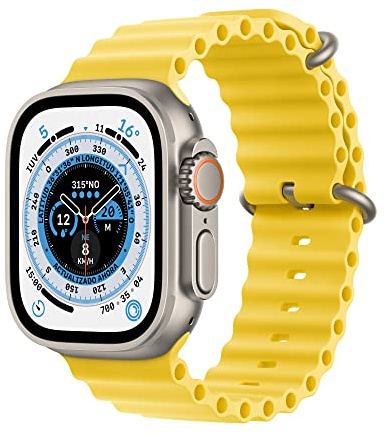 Apple Watch Ultra (GPS + Cellular, 49mm) Caja de Titanio con Correa Ocean Amarilla - Talla Unica (Reacondicionado)
