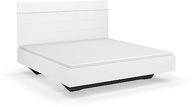 Rauch Möbel Florenz, Bett, Farbe Weiß, Maße 185x121x209 cm | Doppelbett in schwebender Optik, für Schlafzimmer, Jugendzimmer, Gästezimmer, Liegefläche 180x200 cm