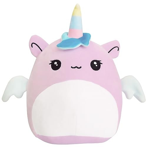 POPOYU 20cm Unicorn Plush Pillow Toys,3D Cute Stuffed Unicorn Pillow Doll Squishy Cotton Plushies Doll,Super Soft Toy Gift for Kids Girls Birthday Present Kids Collection Home Decoration