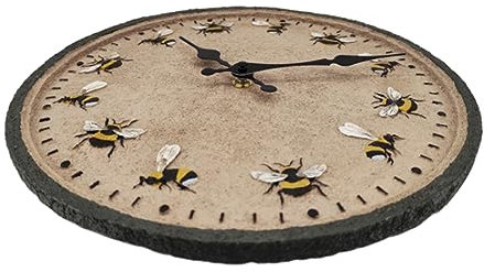perfk Outdoor-Uhr, Hängeuhr, wasserdicht, Kunstharz, langlebig, einfach, neuartig, Gartenuhr, Wanduhr für Flur, Wohnheim, Hof, Wohnzimmer,