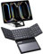 zenrich Foldable Wireless Bluetooth Keyboard with Touchpad/NumberPad/Stand (Sync Up to 3 Devices), Ultra Slim Travel Keyboard for Windows iOS Android Mac iPad, Black