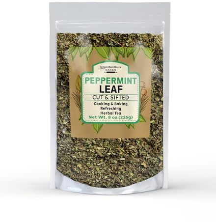 Unpretentious Peppermint Leaf, 8 oz, Cut & Sifted, Refreshing, Cooking & Baking