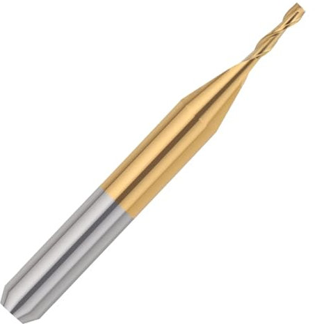Ddyspan Fräser, 10 Stück, 1 Mm Durchmesser, 2 Schneiden, Hartmetall-Schaftfräser, 3,175 Schaft, CNC-Spiralfräser Für Holz, MDF, PVC, Kunststoff