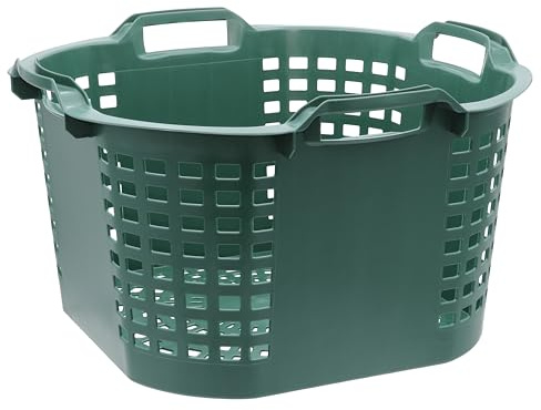 Agrarflora Gartenkorb - stapelbarer Obstkorb, Erntekorb, Laubkorb - stabiler Drehstapelkorb für Haus & Garten - Haushaltskorb, Wäschekorb, Vorratskorb - Made in Germany - 50 Liter, Ø540x310mm