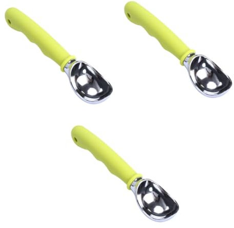 Zerodeko 3 Pezzi in Lega Di Zinco Cucchiaio Per Ghiaccio Cucchiaio Per Patate Scavino Per Melone Scavino Per Biscotti Manico Comodo