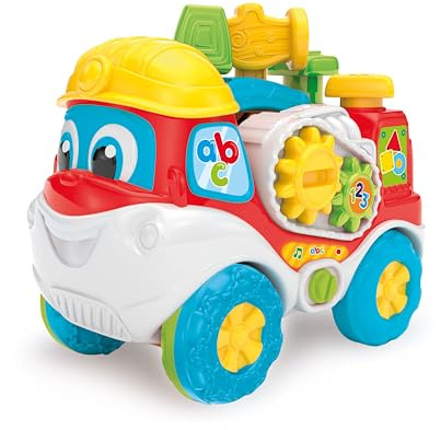 Clementoni Baby Alvaro Aggiusto e Imparo, Gioco Prima Infanzia Bambino 10-36 Mesi, Camion Giocattolo per Sviluppo Motorio e del Linguaggio e la Comprensione di Causa-Effetto, Lingua Italiana, 17990