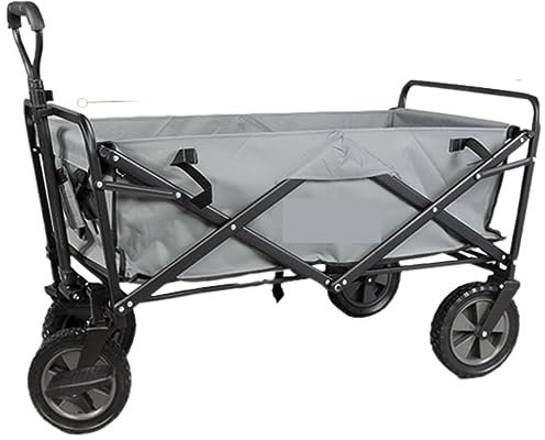 Chariot de Plage Chariot de Jardin Caddie Se Pliant De Chariot À Chariot À Chariot De Jardin Pour Le Camion Extérieur De Traction De Camping Avec 4 Roues Chariot de Transport Chariot Pliable(Grey)